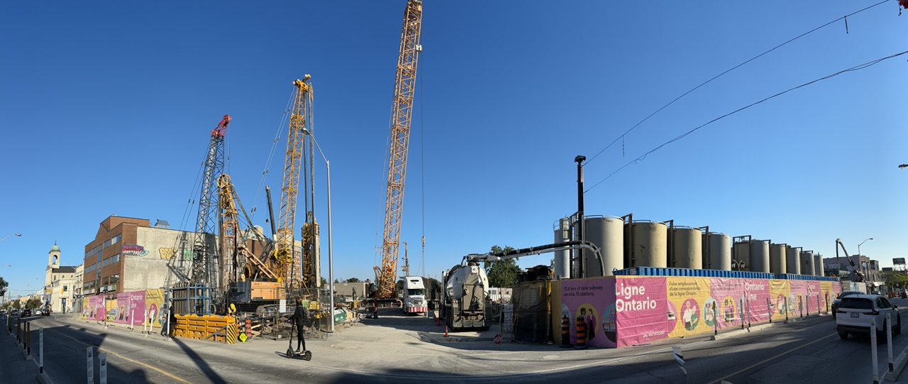 Cranes at Pape Station